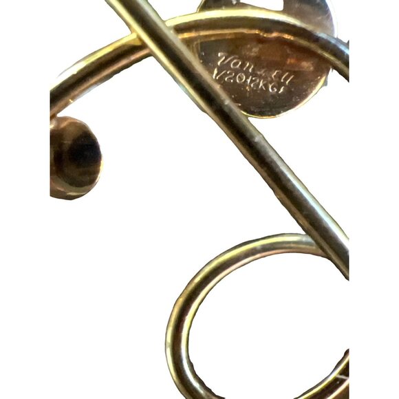 Van Dell 12k Gold Filled Brooch Carved Shell Pearls Vintage Retro MCM, Classi - Picture 3 of 7